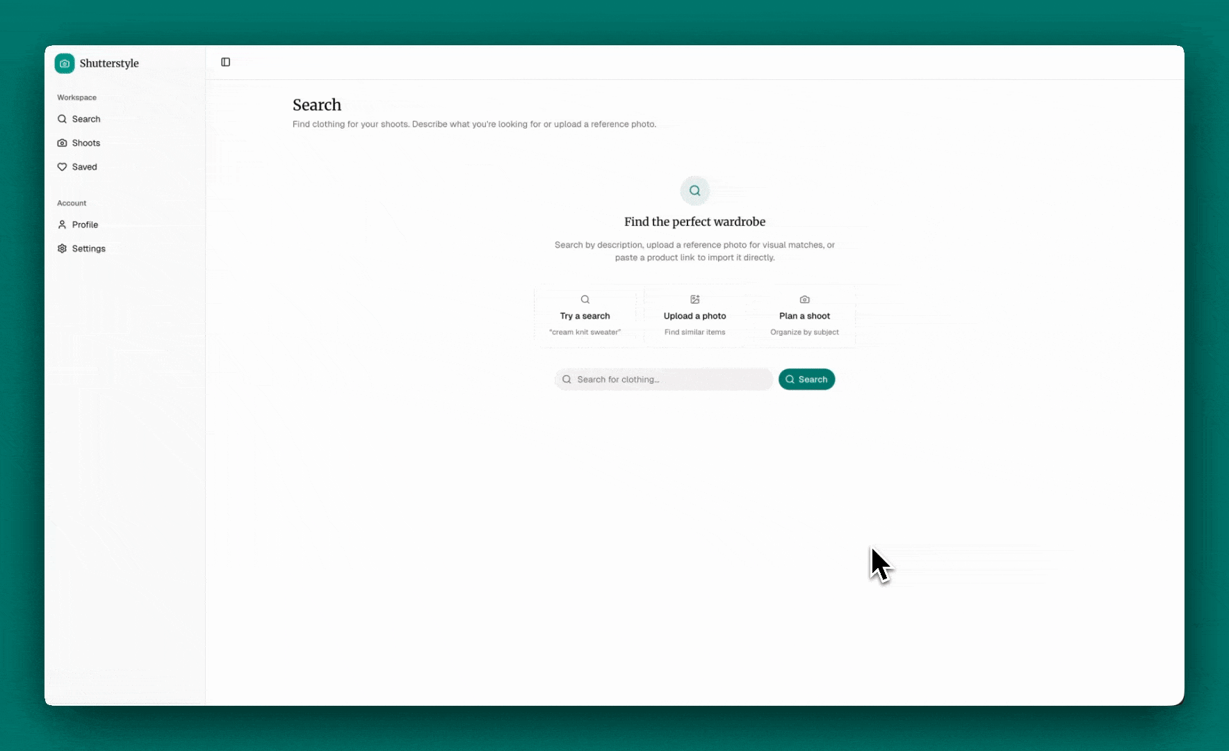 Shutterstyle search workflow